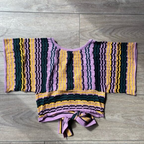 NWT BCBGeneration Crochet Wrap Knit Top - Picture 5 of 14